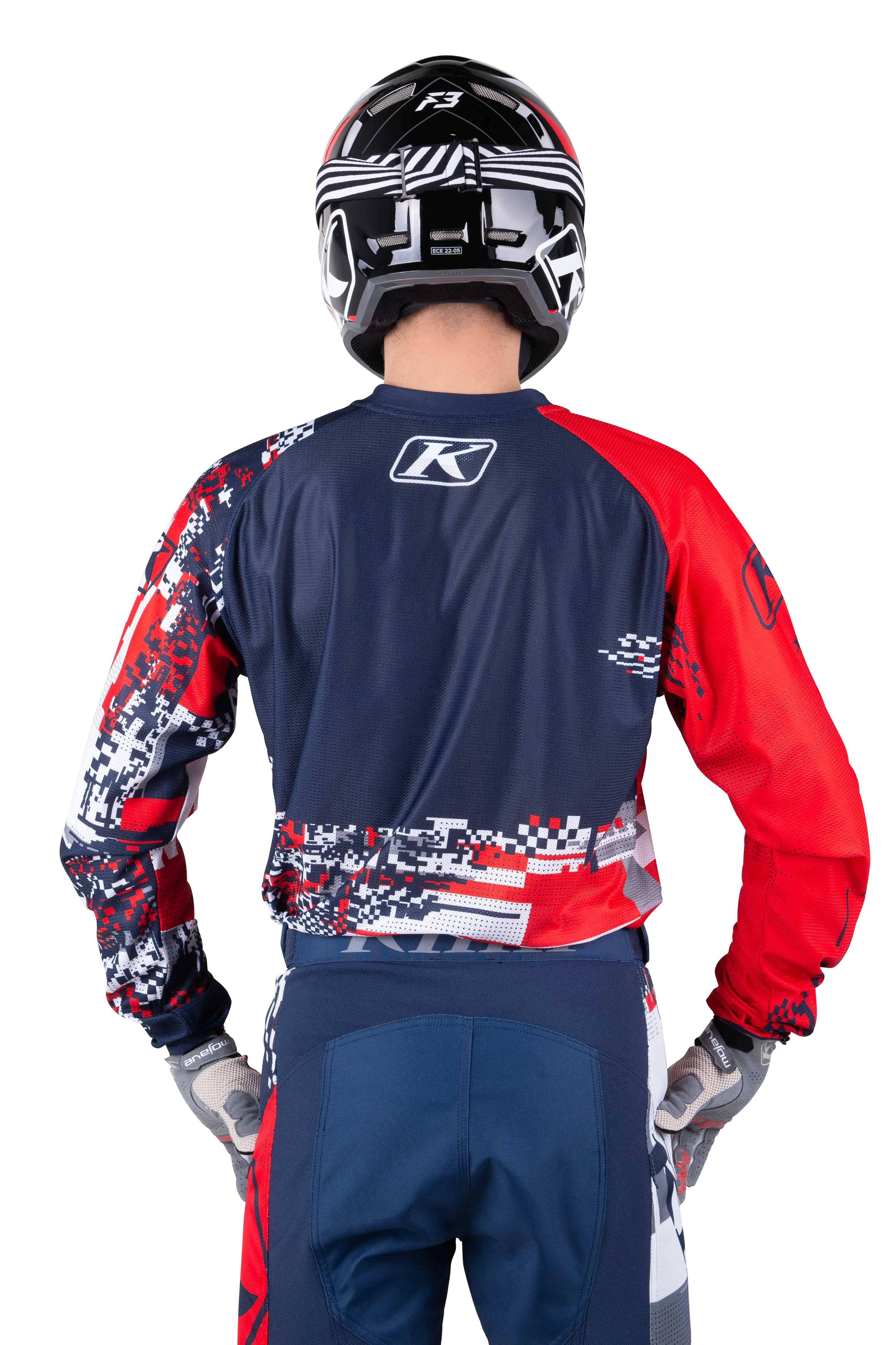 Camiseta de Cross Klim XC Lite Digital Chaos Roja 