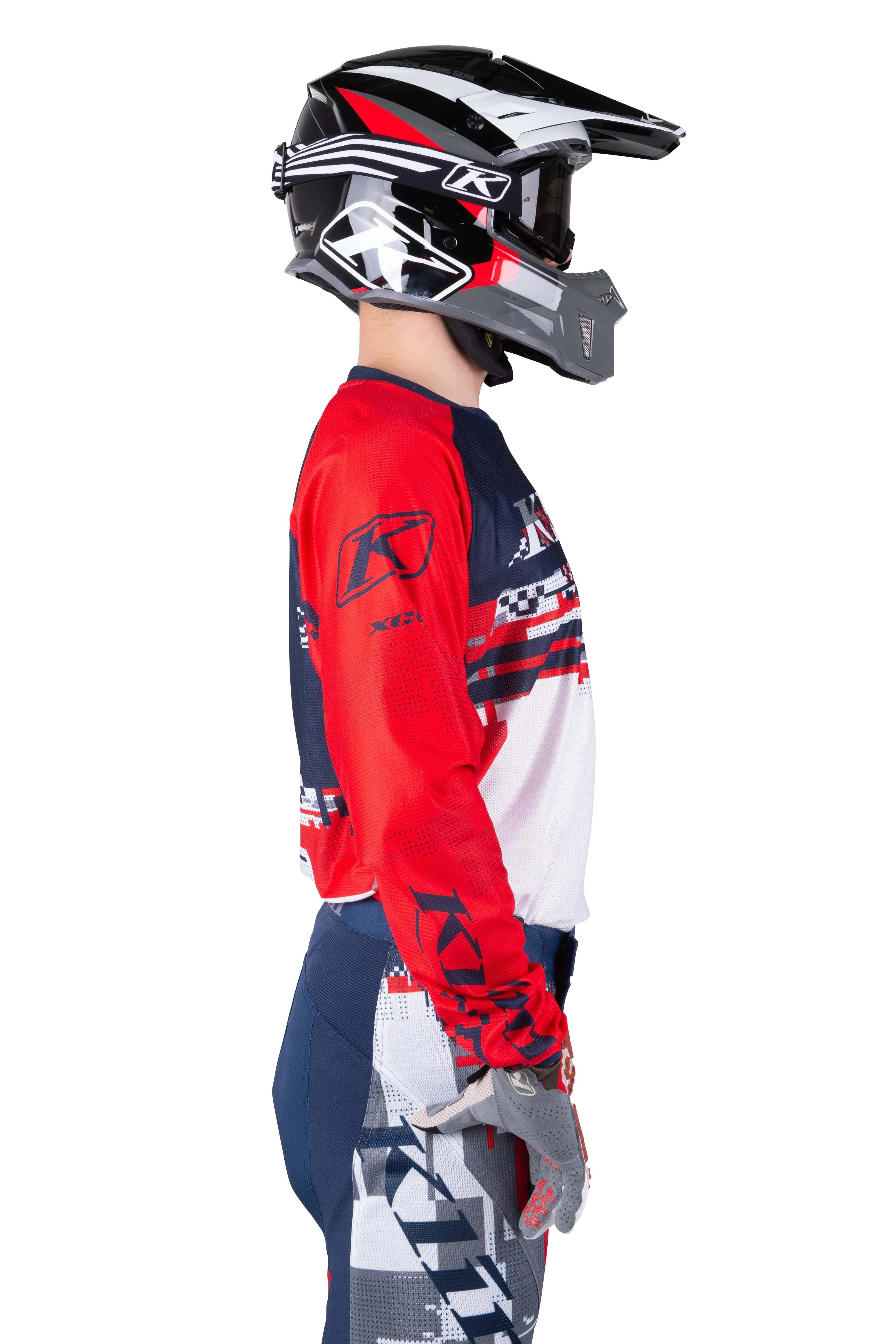 Camiseta de Cross Klim XC Lite Digital Chaos Roja 