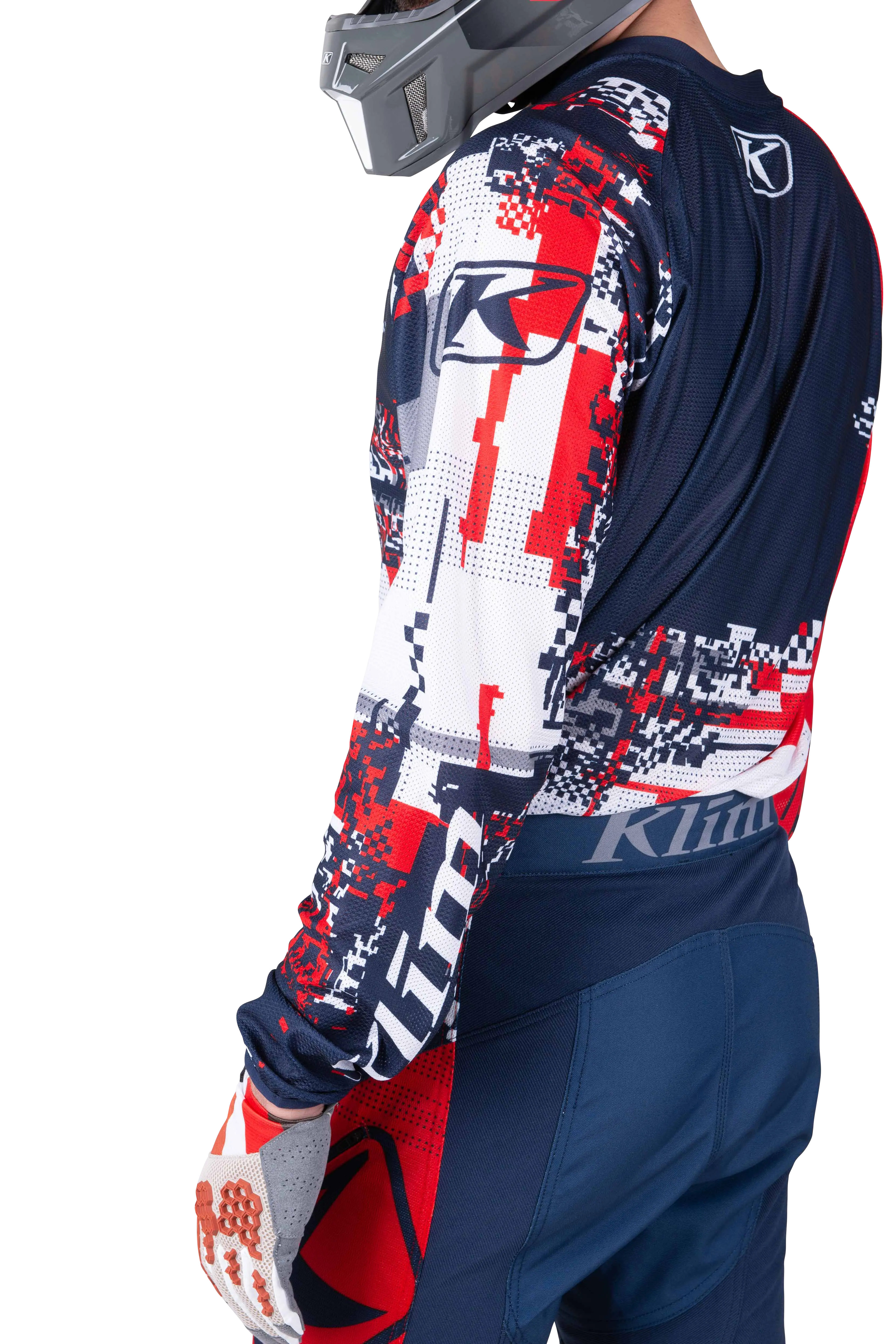 Camiseta de Cross Klim XC Lite Digital Chaos Roja 