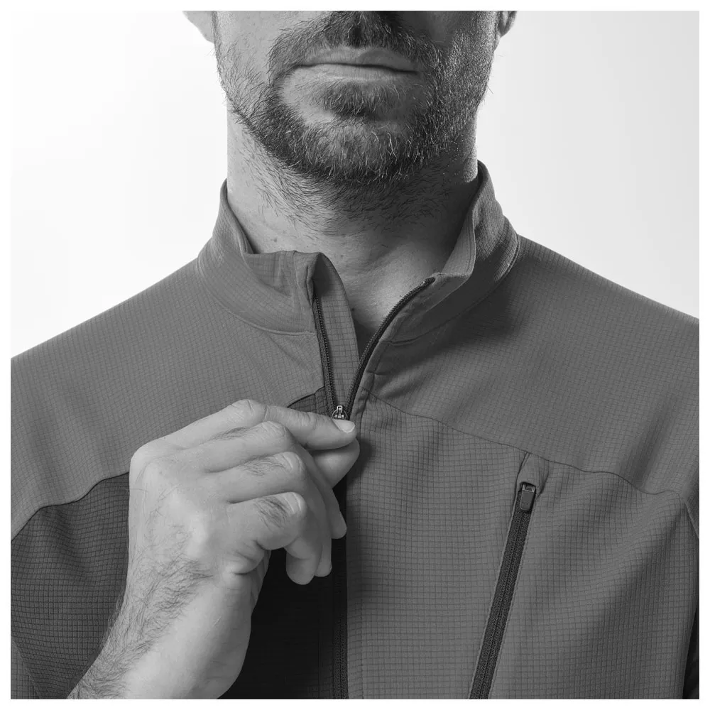 Camiseta de escalada Millet Morpho Zip Ss Safran Deep Jungle