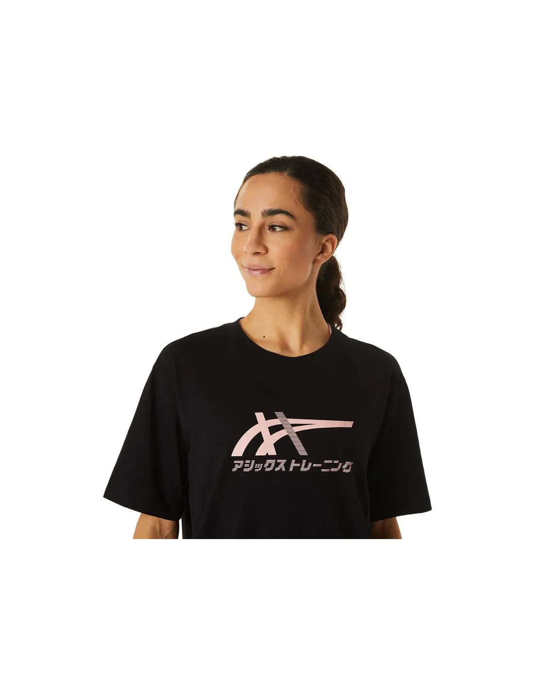 Camiseta de fitness Asics Tiger negro Mujer