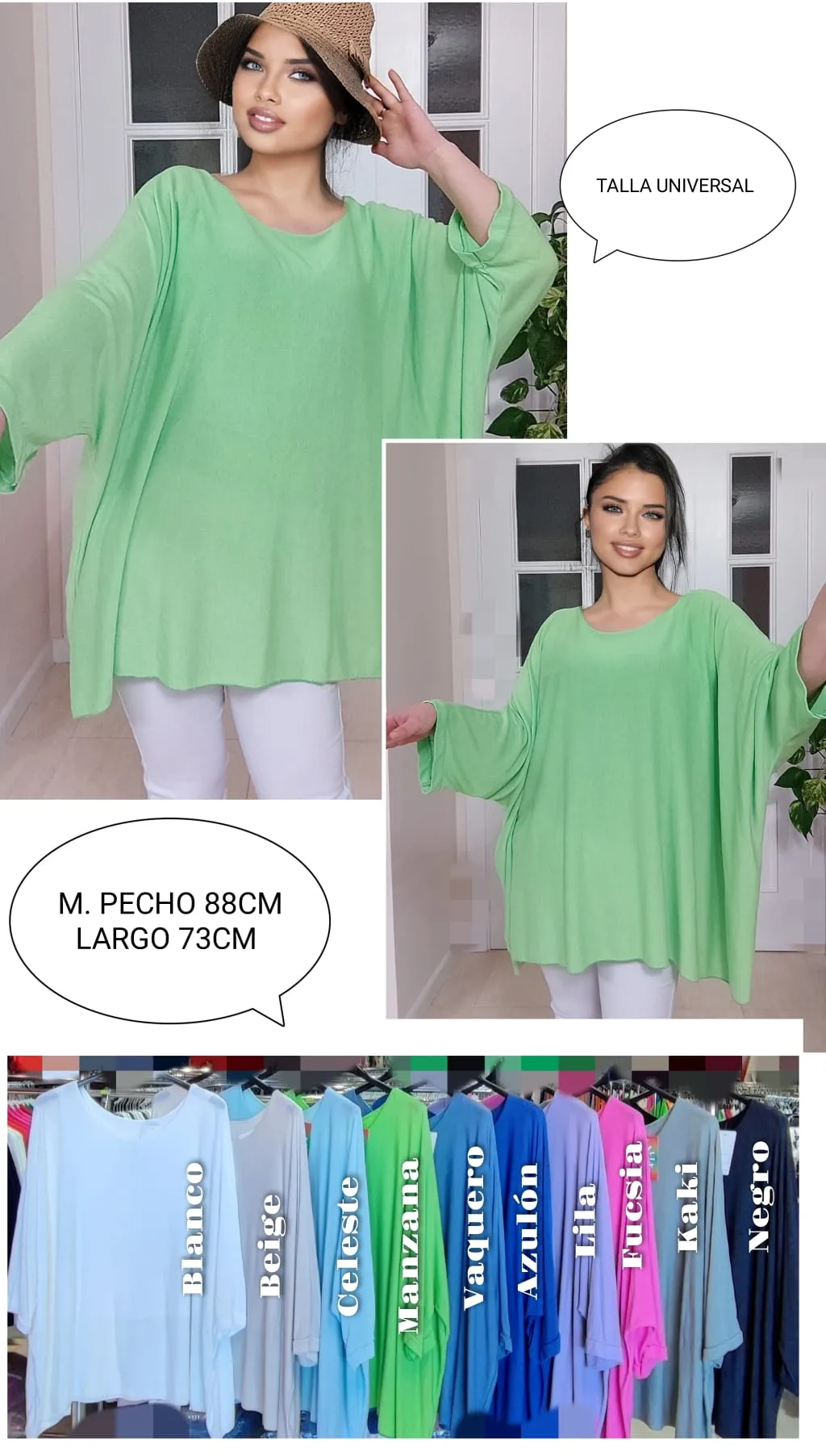 Camiseta de Punto Fino Mujer Talla Grande