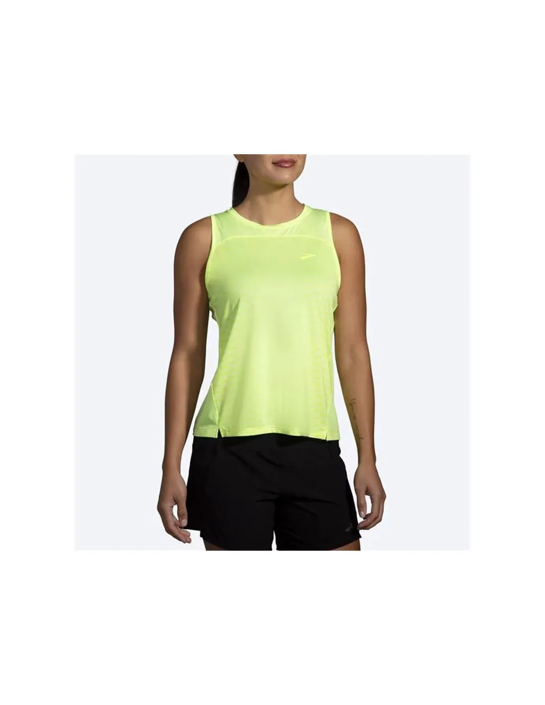 Camiseta de Running Brooks Sprint Free 2.0 Mujer Lt Lime/Interval Gradient