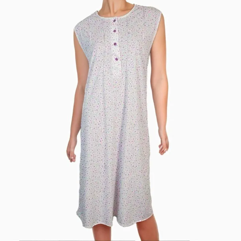 Camisón mujer en tallas grandes punto de seda  Lin 5301