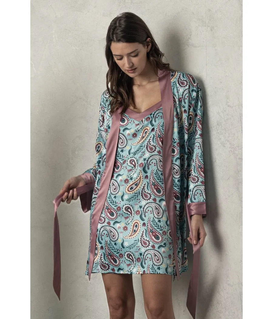 Camisón mujer Lencero Admas satén Paisley