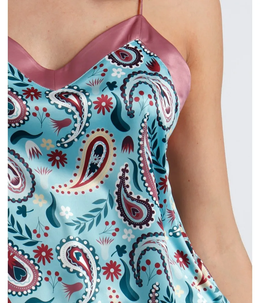 Camisón mujer Lencero Admas satén Paisley