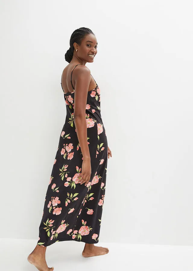 Camisón Negro con flores