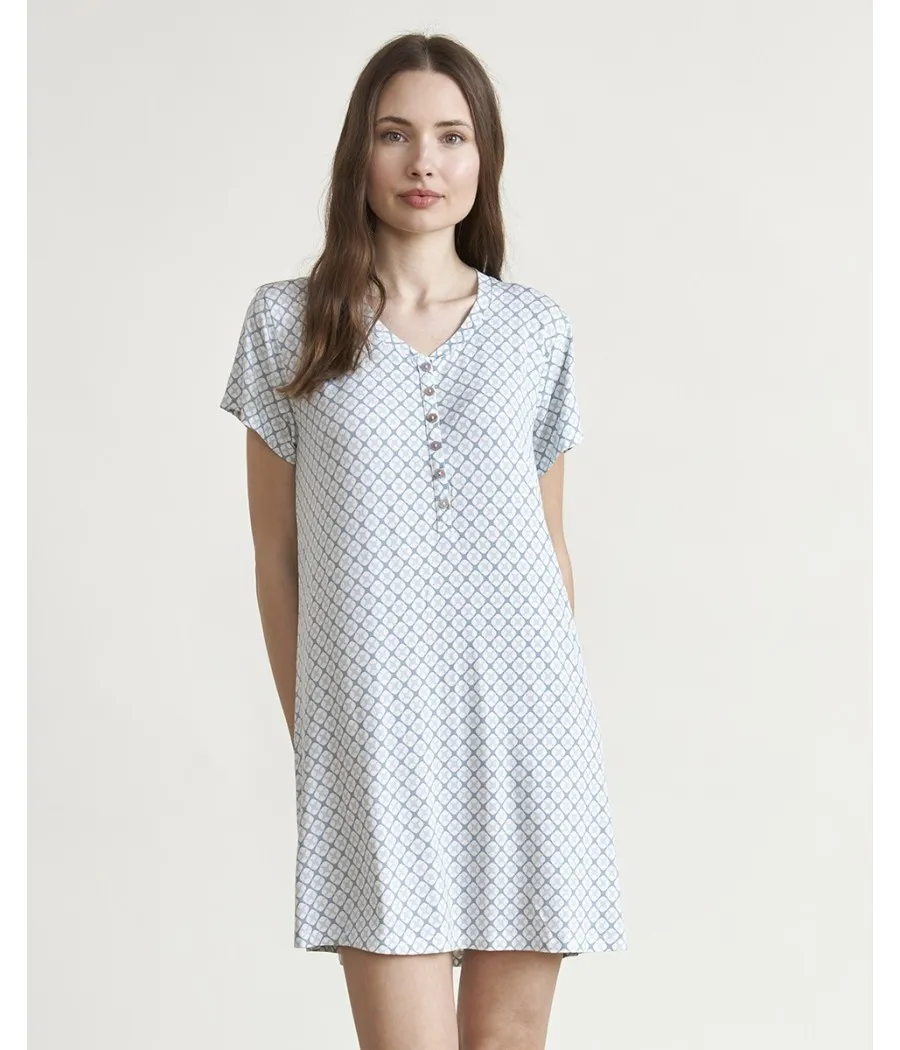 Camisón verano mujer J&J Brothers punto azul