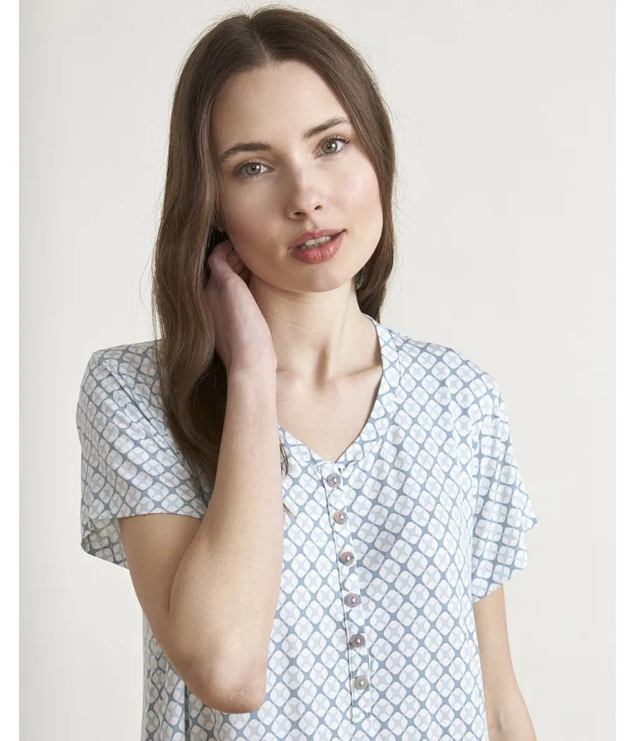 Camisón verano mujer J&J Brothers punto azul