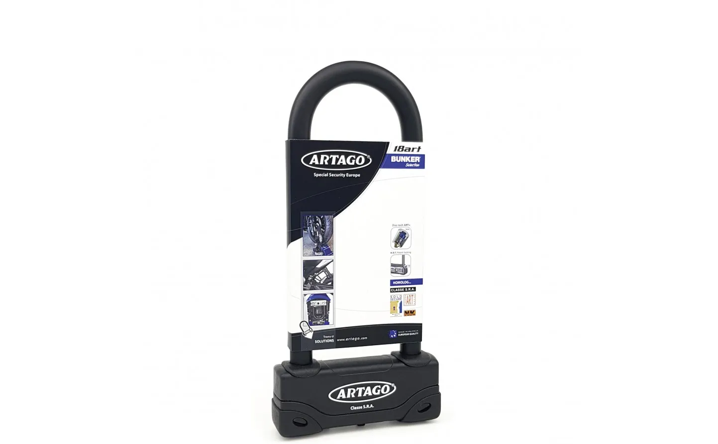 CANDADO MOTO ANTIRROBO U ARTAGO 18ART ø18  270X85 |18ART270|