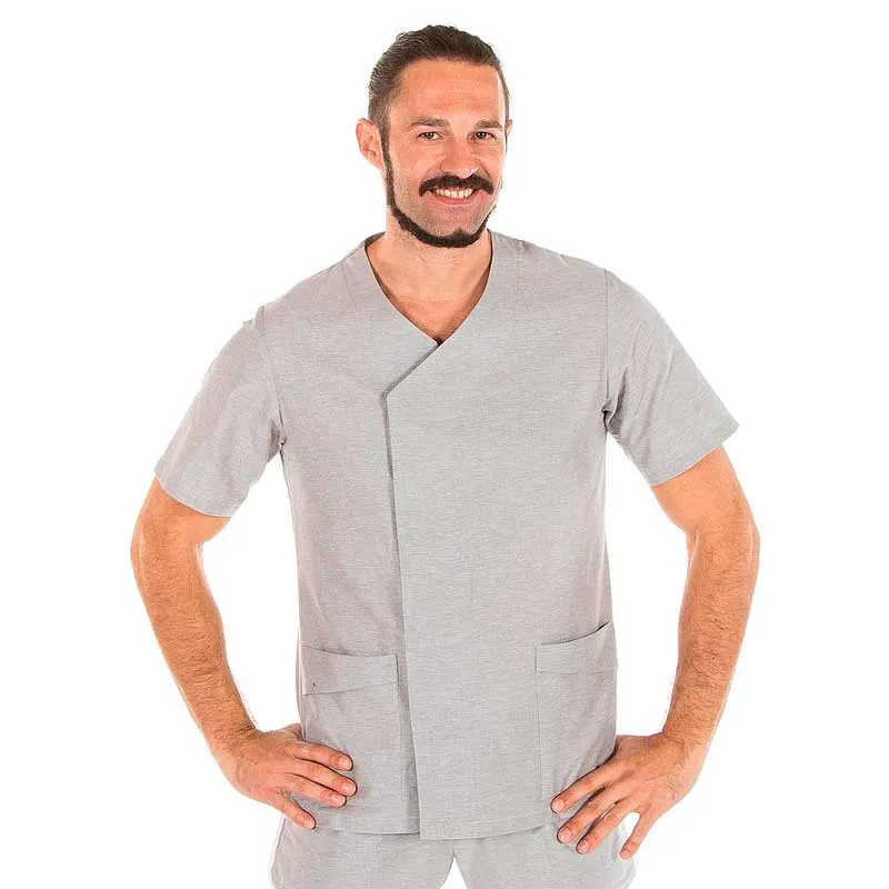 CASACA LABORAL ANDRE GRIS EN TEJIDO OXFORD  GARY'S