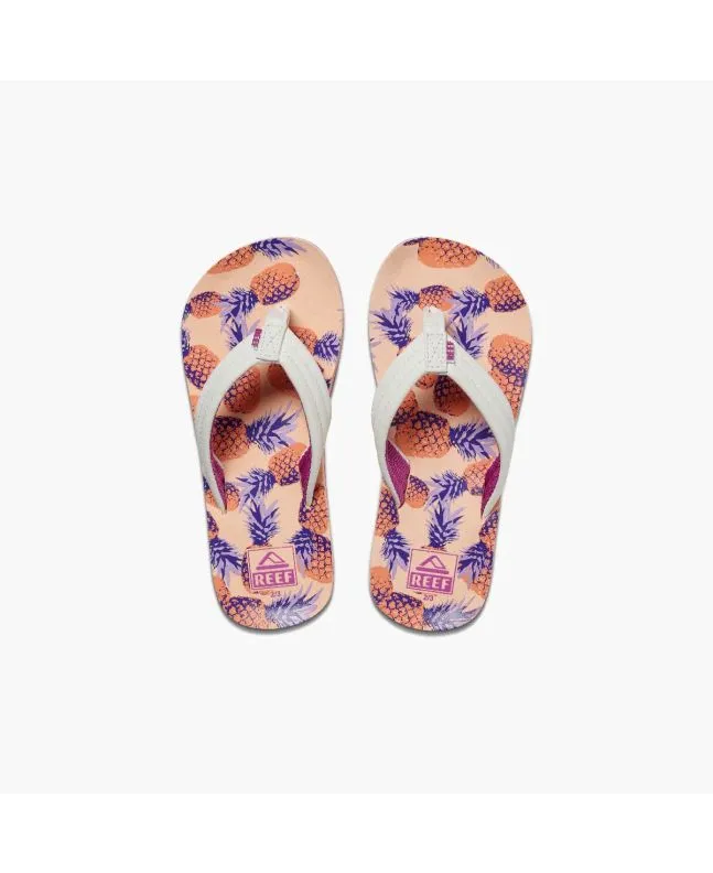 Chanclas Reef Kids Ahi Coral Pineapples 