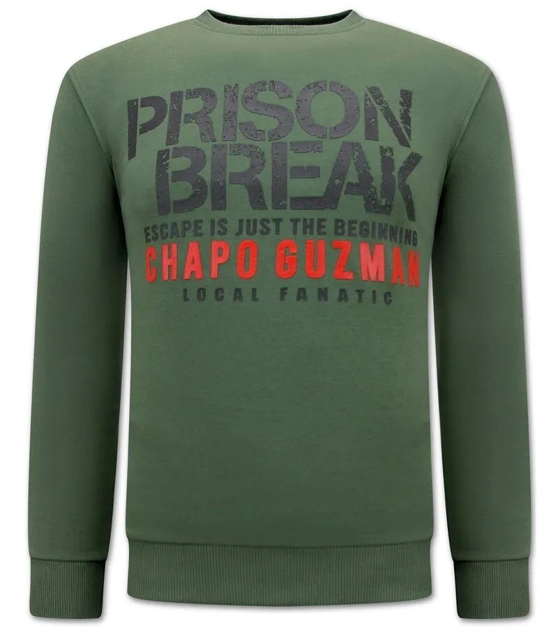 CHAPO GUZMAN PRISON BREAK JERSEY HOMBRE  VERDE