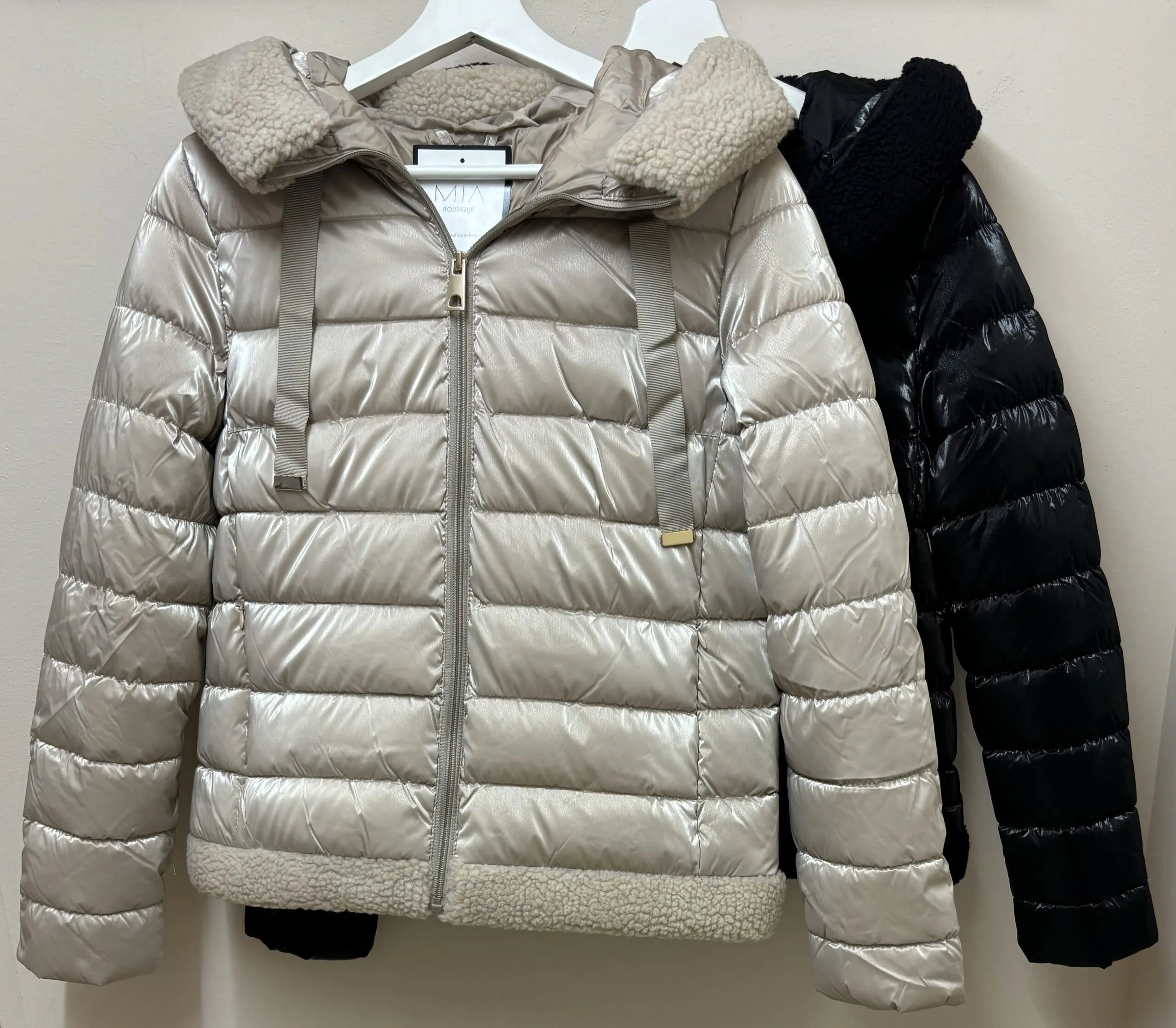 Chaqueta Acolchada Borrego Negro
