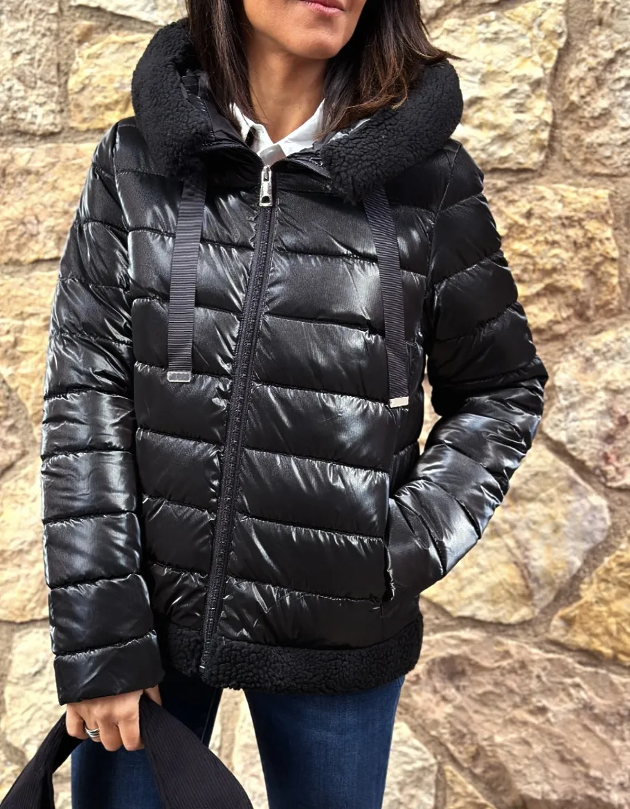 Chaqueta Acolchada Borrego Negro