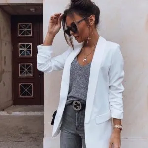 Chaqueta Blazer Blanca