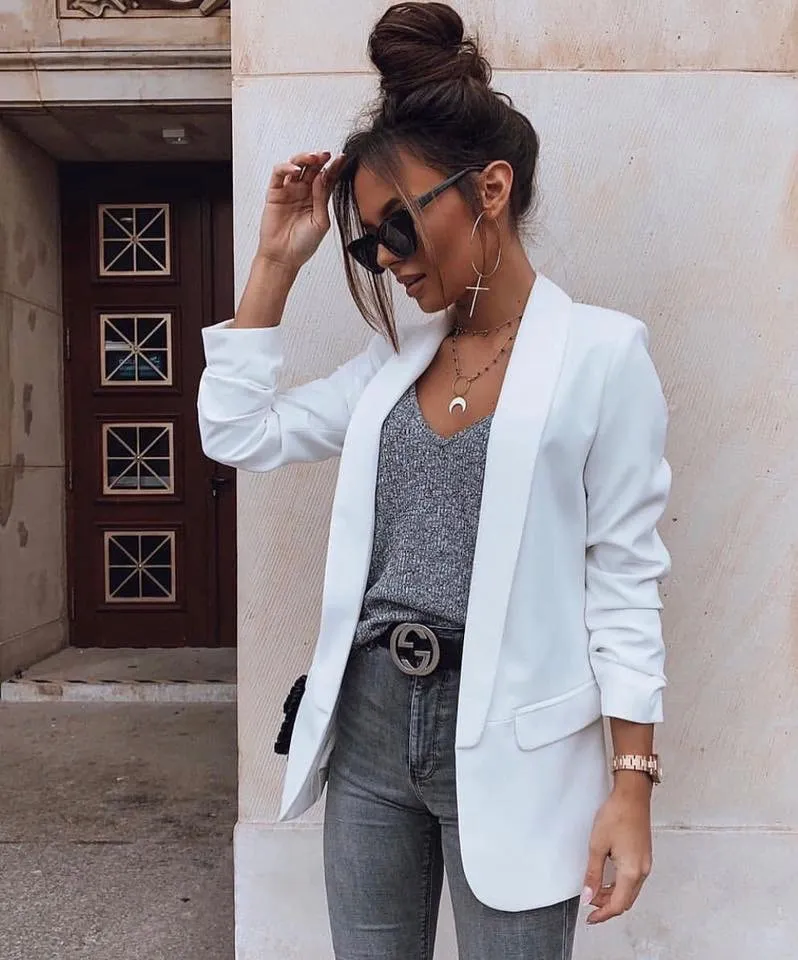 Chaqueta Blazer Blanca