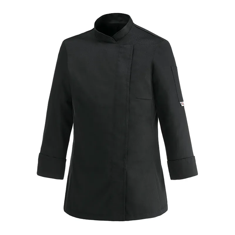 CHAQUETA COCINERA DE MICROFIBRA NEGRA CHEAP  EGOCHEF