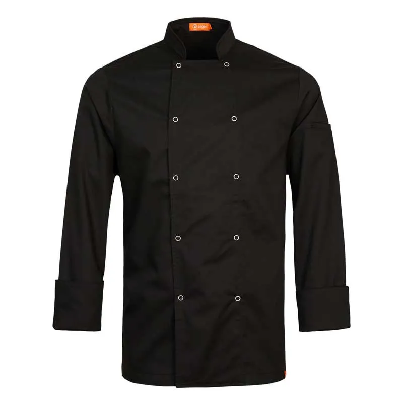CHAQUETA COCINERO SARGA MANGA LARGA NEGRA ALZIRA  ROGER