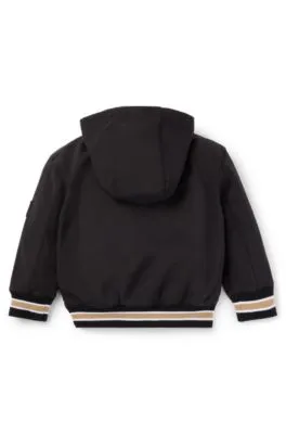 Chaqueta con capucha con insignia de logo para niños
