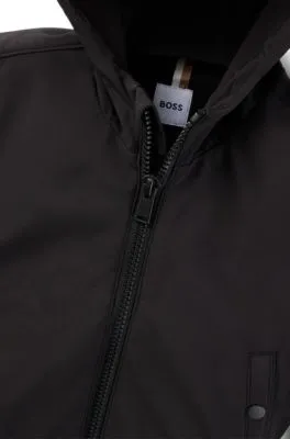 Chaqueta con capucha con insignia de logo para niños