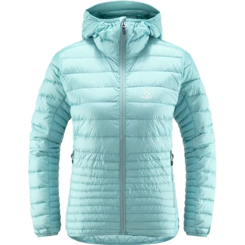 Chaqueta con capucha HAGLÖFS Micro Nordic para mujer (azul escarcha)