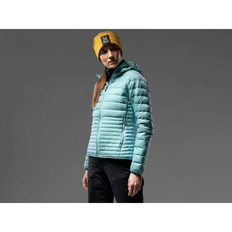 Chaqueta con capucha HAGLÖFS Micro Nordic para mujer (azul escarcha)