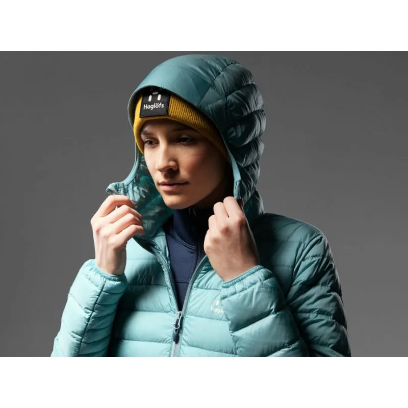 Chaqueta con capucha HAGLÖFS Micro Nordic para mujer (azul escarcha)