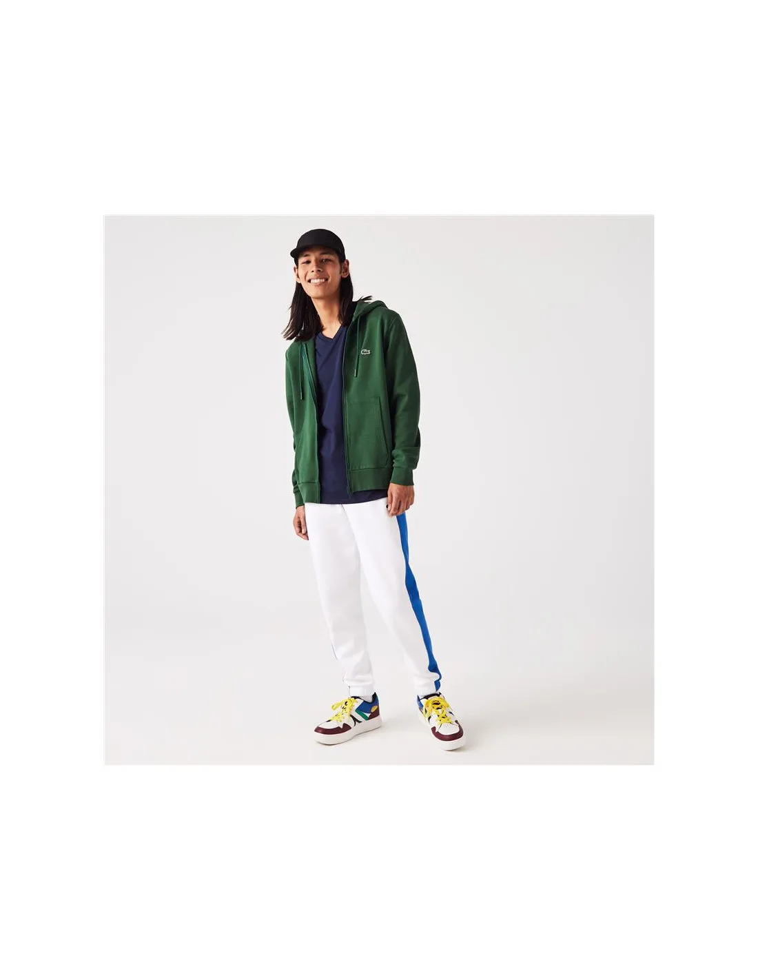Chaqueta con capucha Lacoste Hombre Verde