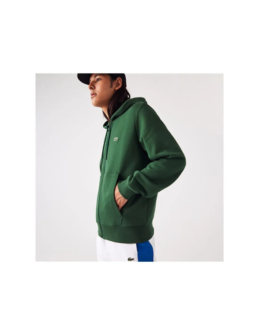 Chaqueta con capucha Lacoste Hombre Verde