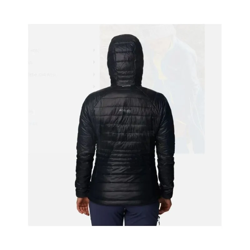 Chaqueta con capucha para mujer Columbia Platinum Peak (negro)