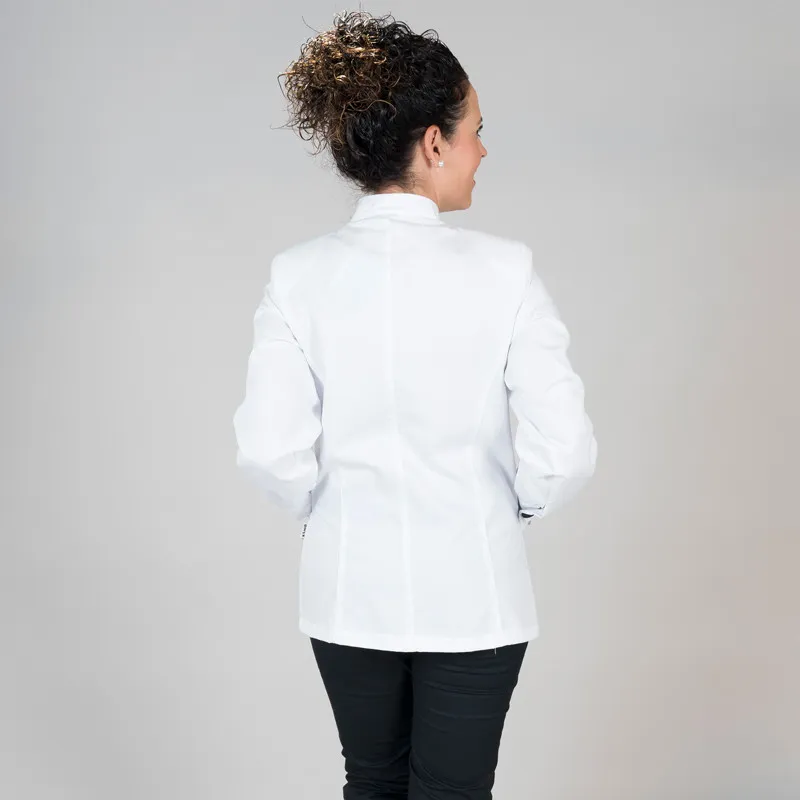 CHAQUETA DE CAMARERA BLANCA CUELLO MAO  GARY'S