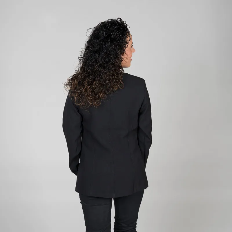 CHAQUETA DE CAMARERA NEGRA COMBINADA BURDEOS  GARY'S