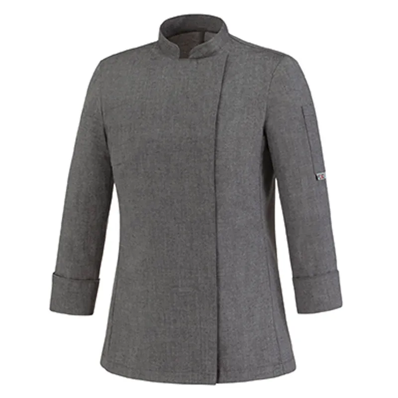 CHAQUETA DE COCINA PARA MUJER GRIS GIRL  EGOCHEF