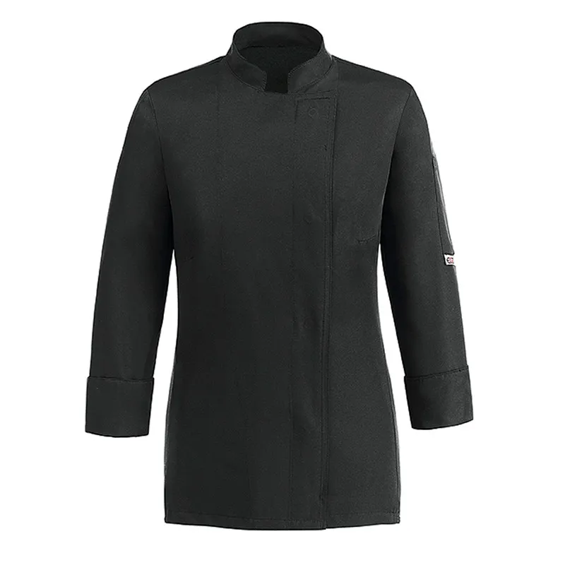 CHAQUETA DE COCINA PARA MUJER NEGRA GIRL  EGOCHEF