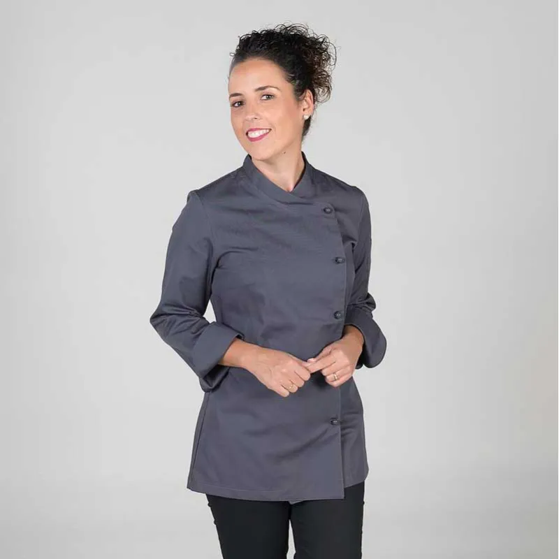 CHAQUETA DE COCINERA GRIS MARENGO CATANIA  GARY'S