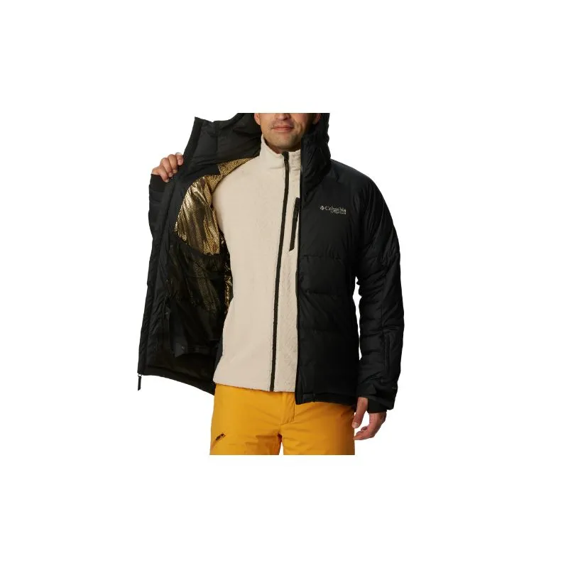 Chaqueta de esquí impermeable de plumón para hombre Columbia Roaring Fork (Dark Stone / Black)