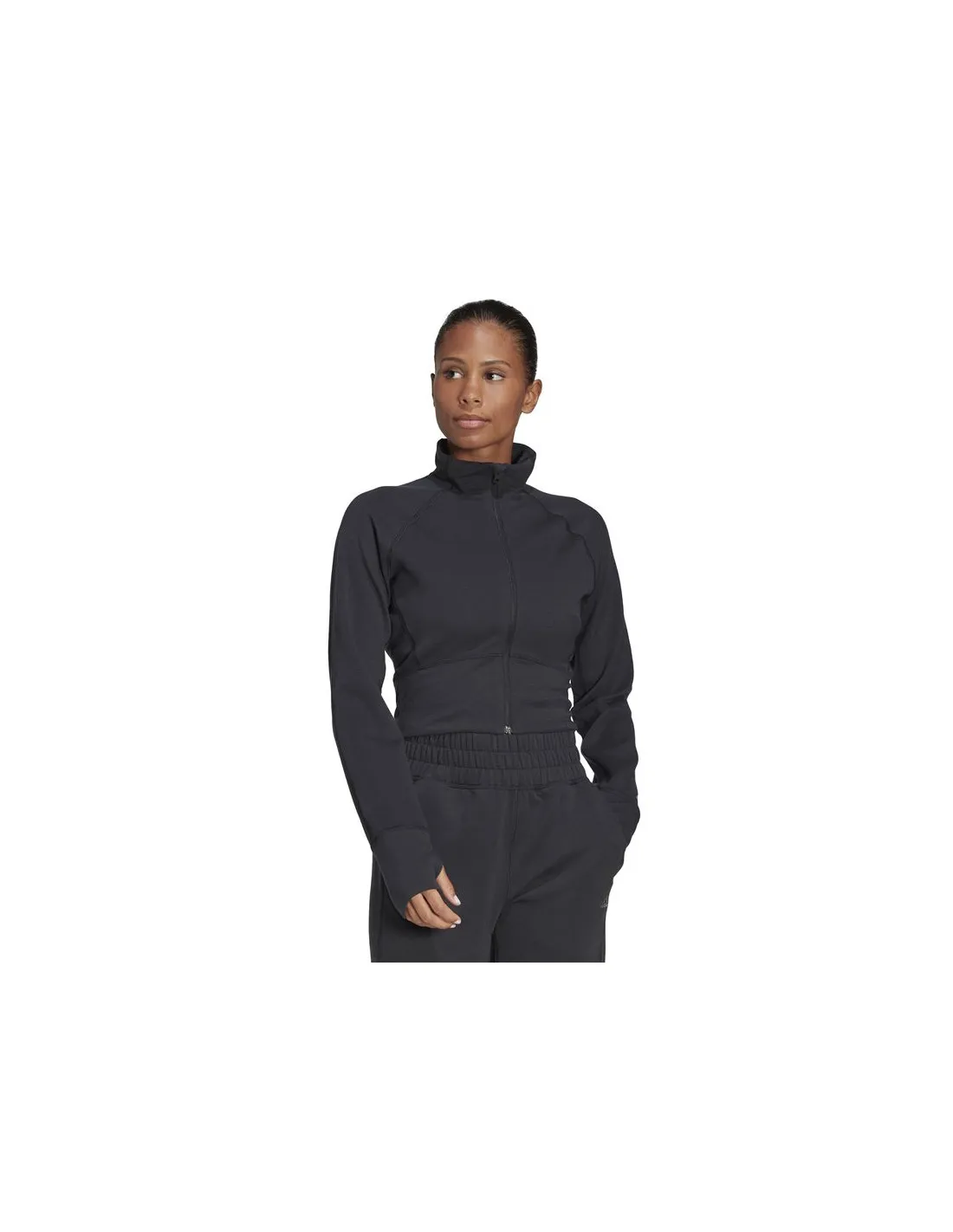 Chaqueta de fitness adidas Aeroready Studio negro Mujer
