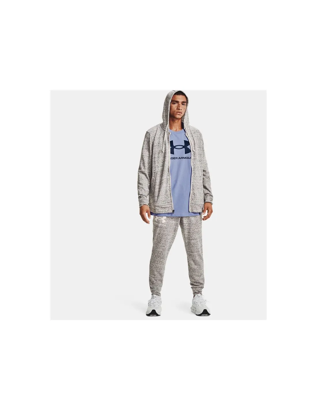 CHAQUETA DE FITNESS UNDER ARMOUR RIVAL TERRY FZ HDWHT HOMBRE