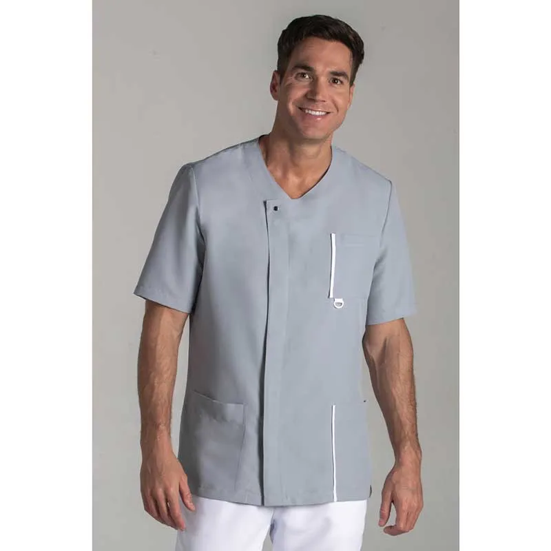 CHAQUETA DE HOMBRE GRIS CON DETALLE BLANCO  DYNEKE