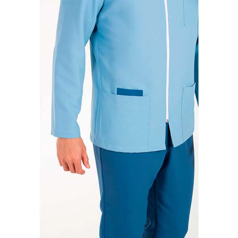 CHAQUETA DE HOMBRE MANGA LARGA AZUL DENIM  OUTLET