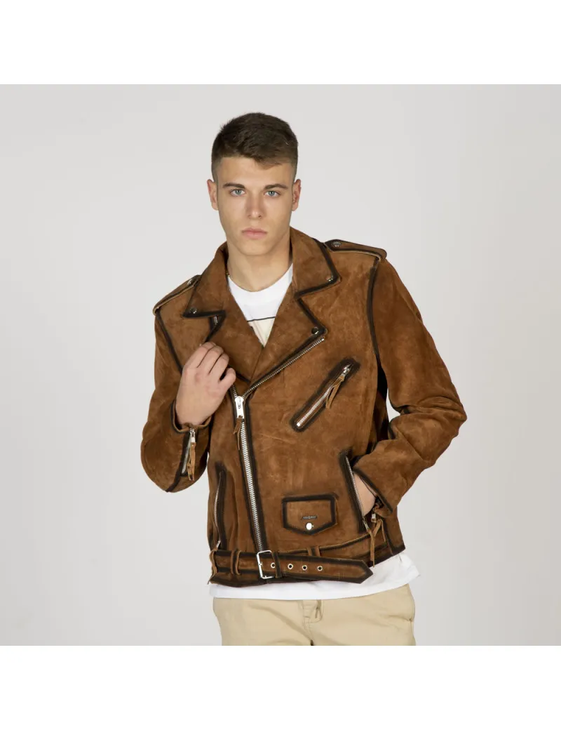 Chaqueta de hombre mujer ante marron