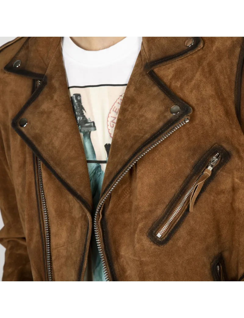 Chaqueta de hombre mujer ante marron