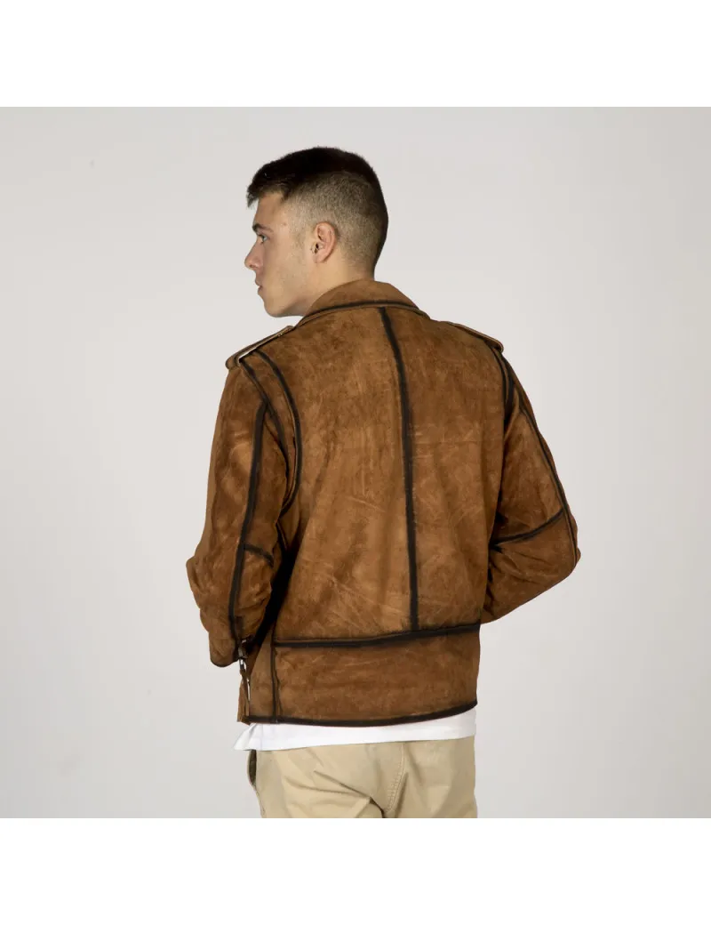 Chaqueta de hombre mujer ante marron