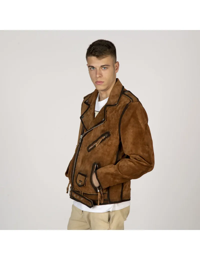 Chaqueta de hombre mujer ante marron