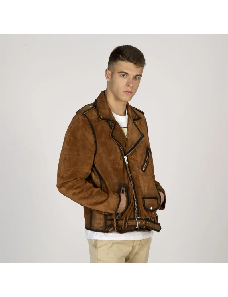 Chaqueta de hombre mujer ante marron