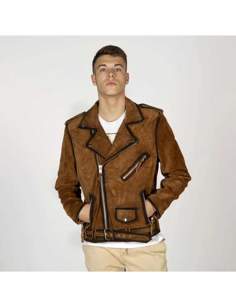 Chaqueta de hombre mujer ante marron