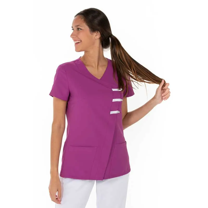 CHAQUETA DE MICROFIBRA PúRPURA CON PRESILLAS  DYNEKE