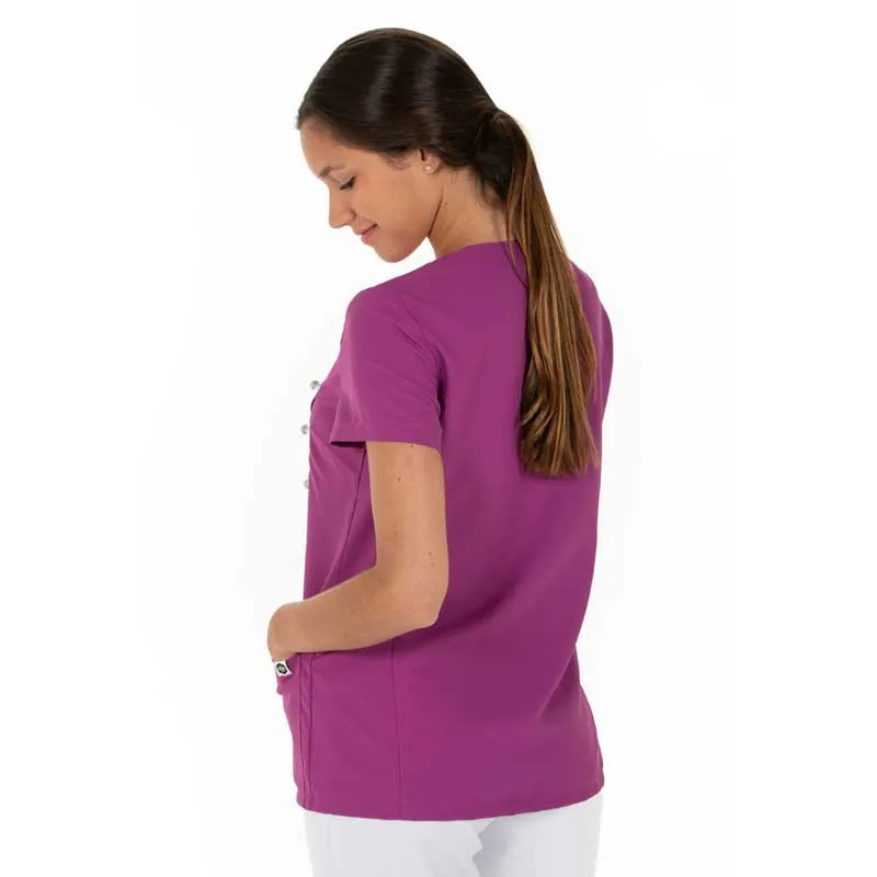 CHAQUETA DE MICROFIBRA PúRPURA CON PRESILLAS  DYNEKE