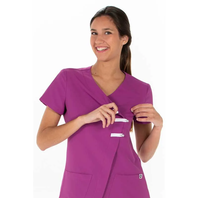 CHAQUETA DE MICROFIBRA PúRPURA CON PRESILLAS  DYNEKE